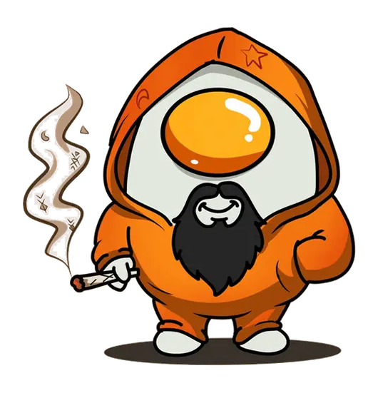 An orange hooded Eggling character